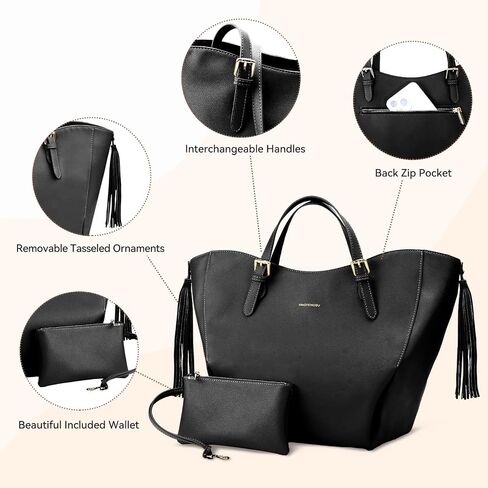 Large Leather Tote Bag Purse For Women, Handbags For Women Work, Hobo Bags 2024. in Saudi Arabia