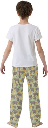 Pfrewn Boys Girls Pajama Pants Axolotl Kawaii Heart Casual Lounge PJ Bottoms with Pockets, XL in Kuwait