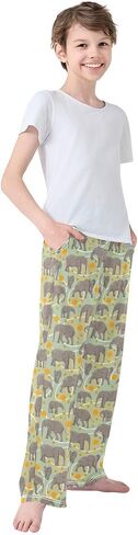 Pfrewn Boys Girls Pajama Pants Axolotl Kawaii Heart Casual Lounge PJ Bottoms with Pockets, XL in Kuwait