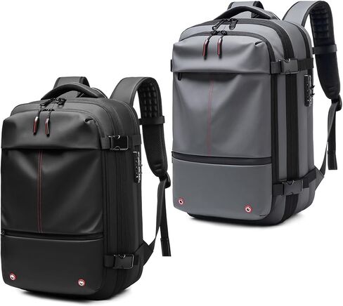 حقيبة ظهر Airback مع مضخة، حقيبة ظهر بتفريغ الهواء للسفر، حقيبة ظهر Airpack مع تعبئة ضغط الهواء (أسود) in Kuwait