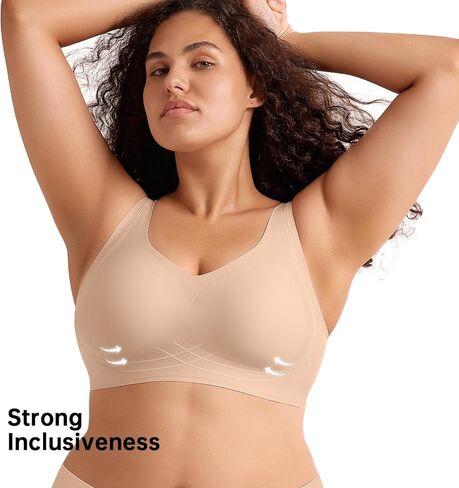 Wireless Full Coverage Bra Back Smoothing Seamless Support and Lift Everyday Bras for Older Women in Saudi Arabia