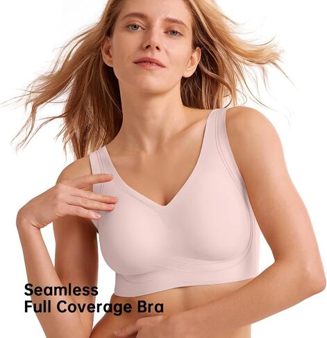Wireless Full Coverage Bra Back Smoothing Seamless Support and Lift Everyday Bras for Older Women in Saudi Arabia
