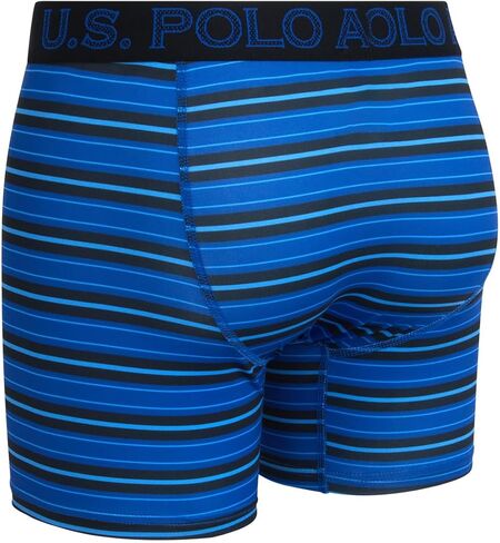 U.S. Polo Assn. Men's Boxer Briefs - 5 Pack Moisture Wicking Performance Underwear Boxers with No Fly Pouch (Sizes: S-XL) in Saudi Arabia