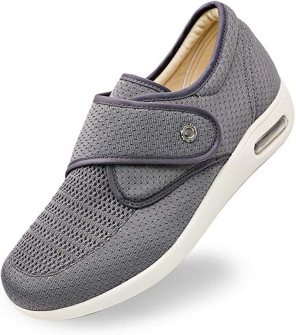 Women's Diabetic Elderly Shoes Mesh Breathable Walking Sneakers Lightweight Adjustable Easy On and Off Strap Summer Slippers for Swollen Feet in Kuwait