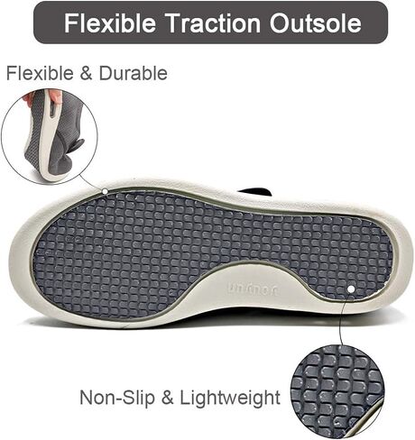 Women's Diabetic Elderly Shoes Mesh Breathable Walking Sneakers Lightweight Adjustable Easy On and Off Strap Summer Slippers for Swollen Feet in Kuwait