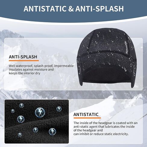 قبعة قبعة جمجمة شتوية من Naturehike للجنسين للبالغين، في سن المراهقة، قبعة دراجة مقاومة للرياح تحت خوذة الدراجة النارية، قبعة دورة دافئة مع غطاء للأذن، تناسب النظارات، لركوب الخيل/التزلج/الجري/التزلج in Kuwait