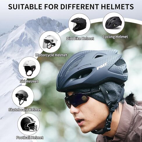 قبعة قبعة جمجمة شتوية من Naturehike للجنسين للبالغين، في سن المراهقة، قبعة دراجة مقاومة للرياح تحت خوذة الدراجة النارية، قبعة دورة دافئة مع غطاء للأذن، تناسب النظارات، لركوب الخيل/التزلج/الجري/التزلج in Kuwait