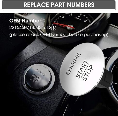 Keenso Keyless Push Start Button, Go Start Stop Push Button 2215450714, 33161207 Fit for CL550, for CLS350 Sedan, for E350, for GL350, for GL450, for GLA250, for GLE350, for ML350 in Saudi Arabia