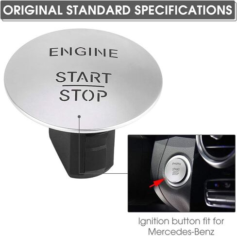 Keenso Keyless Push Start Button, Go Start Stop Push Button 2215450714, 33161207 Fit for CL550, for CLS350 Sedan, for E350, for GL350, for GL450, for GLA250, for GLE350, for ML350 in Saudi Arabia
