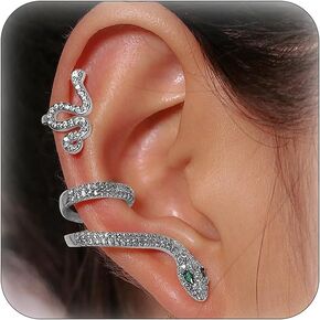 Gold Snake Earrings Vintage Earbone Clip Snake Earrings for Women Snake Ear Cuff Adjustable Ear Clip Wrap Around Earring