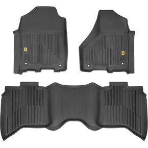 Cat® JustFit™ 3D Floor Mats for Dodge Ram 1500 Crew Cab 2009-2018, Custom Fit Floor-Liners for Dodge Ram 2500/3500 Crew Cab 2010-2018, Dodge Ram Classic 2019-2024