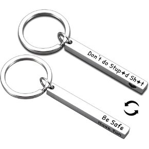 Dont Do Stupid Shit Keychain, Valentines Day Gifts for Kids, Coolest Gifts for 19 Year Old Boy, Cool Gifts for College Girls Boys, Son Daughter Gifts from Mom, New Driver Gifts for Adult Son Daughter
