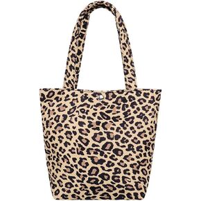 Little Girl Leopard Print Bucket Bag Purse Small Tote Shopping Bag Novelty Outdoor Handbag for Girls (Brown)
