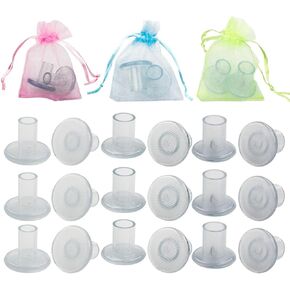 CBTONE 15 Pairs High Heel Protectors for Women's Shoes, Clear Heel Stoppers for Grass, Heel Repair Caps Covers - Perfect for Outdoor Weddings Events (Small/Middle/Large)