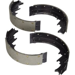 BOSCH BS450R Blue Drum Brake Shoe Set - Compatible With Select Full-Size 1961-78 Chevrolet and GMC Trucks, SUVs, and Vans - FRONT|REAR (Riveted)