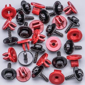 Rexka 15 Sets Engine Splash Shield Screws for Ford - T30 Torx Head Bolts and Grommets for Undertray Engine Fender Liner Deflector Grille for Ford Escape F-150 Edge Focus Fusion C-Max S-Max Lincoln