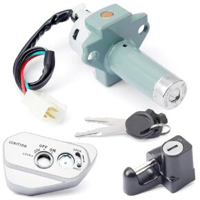 Ignition Key Switch Kit Replacement for Tbr7 for Hawk 250 250cc Motorcycle Ignition Lock Cylinder