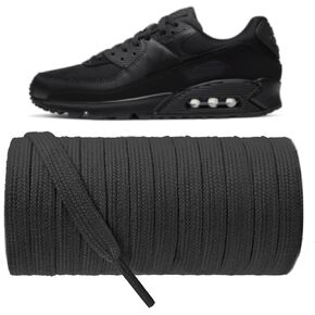 Flat Shoelaces for Air Max 90&1 Running Sneakers, 5/16"(8mm) Cotton Shoe Laces Replacement Strings