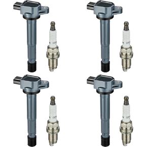 BDFHYK Ignition Coil Pack UF-417 Set of 4 Compatible with 2007-2012 Acura RDX 2004-2008 Acura TSX 2.3L 2.4L L4 Replacement for UF417 52-1781 30520-PNC-004