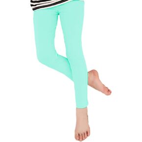 Girls Legging Pants Basic Super Stretchy Skinny Fit Full Length Tights