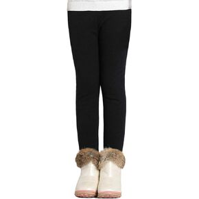 Kids Girls Velvet Leggings Thick Stretch Fleece Lined Toddler Tights Warm Toddler Full Length Pants