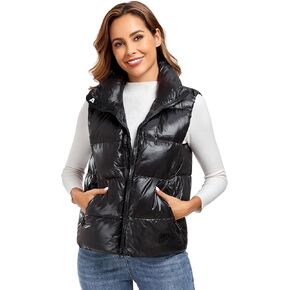 Avilego Duck Down Vest for Women Short Puffer Vest Trendy Winter Padded Coat Puffer Down Jacket 2024