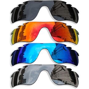 4 Pieces Polarized Replacement Lenses for Oakley Radarlock Path Vented/Radarlock Path Vented Asian Fit (AF) OO9206 Sunglasses, Anti-Scratch and Impact Resistant