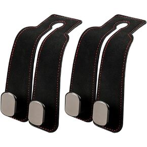 2 Pack Car Hooks for Headrest Auto Seat Hook Hangers Storage Organizer Interior Car Headrest Hooks for Purses and Bags, Universal Vehicle Storage Hanger (Brown)