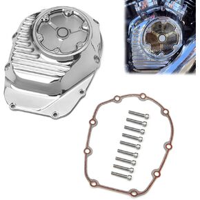 Clarity Transmission Cam Cover for Harley Engine M8 2017-up Touring Road Glide FLTRX 2017-up FLHT FLHX FLHR FLRT Softail Fat Bob Boy 114 CNC Aluminum (All Black)