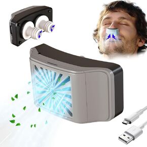 Exito Breathing Enhancer Device - Portable Nostril Expander with Mini-Fan, Rechargeable, Adjustable Intensity, for Athletes, Daily Use, Anti-Snoring & Air Filtration