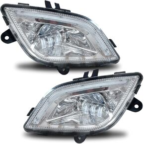 FIT LED Fog Light for Freightliner New Cascadia Chrome LED projector with Light Bar Left Driver and Right Passenger Side for 2018 2019 2020 2021 Models DOT SAE Approved (HY6316C-DP)