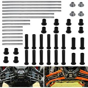 RYANSTAR RACING Heavy Duty HDPE A-Arm Bushing Kit Compatible with 2008-2014 Polaris RZR 800, 800 S, 800 4 - Complete Front & Rear Control Arm Suspension Bushings Set