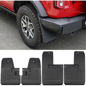 Mud Flaps for Ford Bronco 2021 2022 2023 2024 Front and Rear Mud Flaps Splash Guards for Bronco 2/4 Door