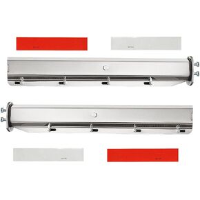 2 1/2" Bolt Spacing Straight Mud Flap Hangers for Semi Truck Mud Flaps Brackets Stainless Steel Mud Flaps Semi Truck Mudflap Hanger with Spring Loaded