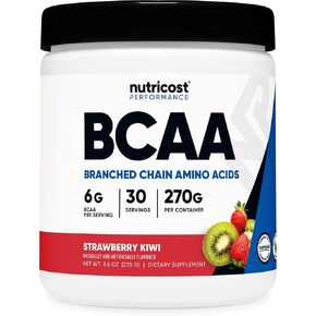 Nutricost BCAA Powder (Strawberry Kiwi, 30 Servings) - Optimal 2:1:1 Ratio