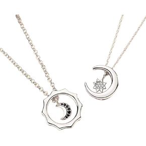 Star Moon Sun Necklace Couple Pendant Necklace (Sun Moon Pendant)