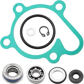 Water Pump Rebuild Kit for Yamaha Kodiak Grizzly Rhino Wolverine 400 450 Bearing Seal O-Ring Gasket, OEM# 93306-00004-00 11H-12438-10-00 93101-10090-00