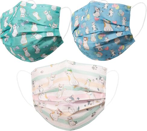Disposable Face Masks for Women,Cute Colored Breathable Comfortable Dust Paper Mask for Men Adult,Fashion Light Colors,Purple,Pink,Green,Orange,3 PLY Protection Cover,Mascarillas Desechables,50 Pack in Saudi Arabia