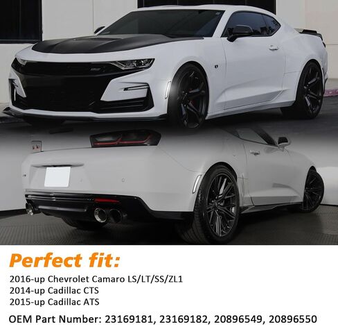 Bestview LED Side Marker Light Kits for Chevy Camaro 2016 2017 2018 2019 2020 2021 2022 2023, 6th Gen Camaro Front Rear Bumper Sidemarker Lamps Smoked Lens Pink Purple,Pack of 4 in Saudi Arabia