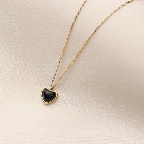 Joxevyia Carnelian Crystal Heart Necklace Raw Stone Healing Crystals Dainty Heart Gemstone Gold Pendant Necklace Anniversary Birthday Valentines Gift for Her in Kuwait