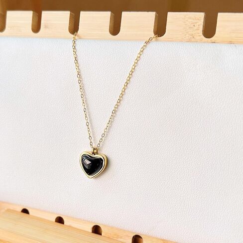 Joxevyia Carnelian Crystal Heart Necklace Raw Stone Healing Crystals Dainty Heart Gemstone Gold Pendant Necklace Anniversary Birthday Valentines Gift for Her in Kuwait