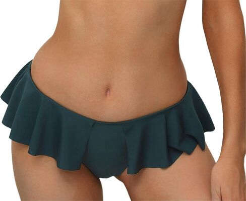 Women's High Waisted Swim Bottom Ruched Bikini Tankini Swimsuit Briefs in Kuwait