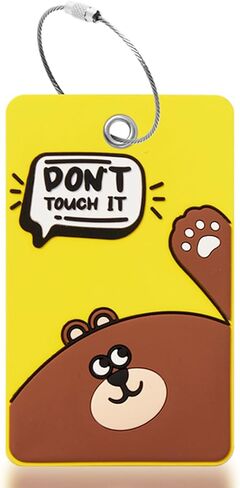 1pcs 2303 Bright Silicone luggage tag (Yellow) in Saudi Arabia