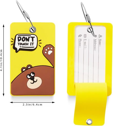 1pcs 2303 Bright Silicone luggage tag (Yellow) in Saudi Arabia