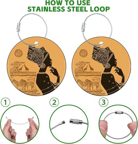 Round Luggage Tag for Suitcases,Black White Polka Dots 2 Pack Leather Travel Luggage Tags with ID Label Privacy Flap and Steel Loop for Women and Men Suitcases Travel Bags Luggage Bags in Kuwait