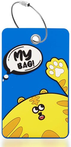 1pcs 2303 Bright Silicone luggage tag (Yellow) in Saudi Arabia