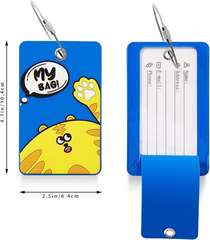 1pcs 2303 Bright Silicone luggage tag (Yellow) in Saudi Arabia