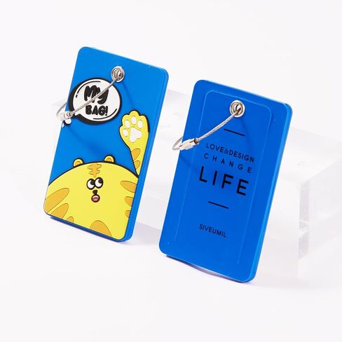 1pcs 2303 Bright Silicone luggage tag (Yellow) in Saudi Arabia