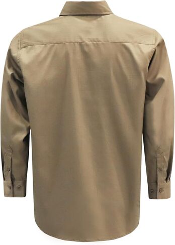 KONRECO FR Shirts for Men Fire Resistant Button Down Work Shirt 100% Cotton 6.5oz Lightweight Welding Shirts in Kuwait