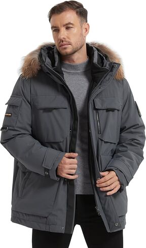 Men's Down Jacket Packable Heavy Parka Jacket in Kuwait